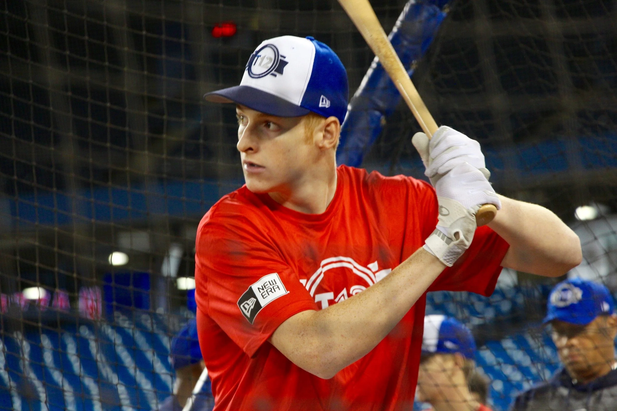 Home run derby champ-EEEN OF Owen Caissie (Burlington, Ont.) of the Fieldhouse Pirates.