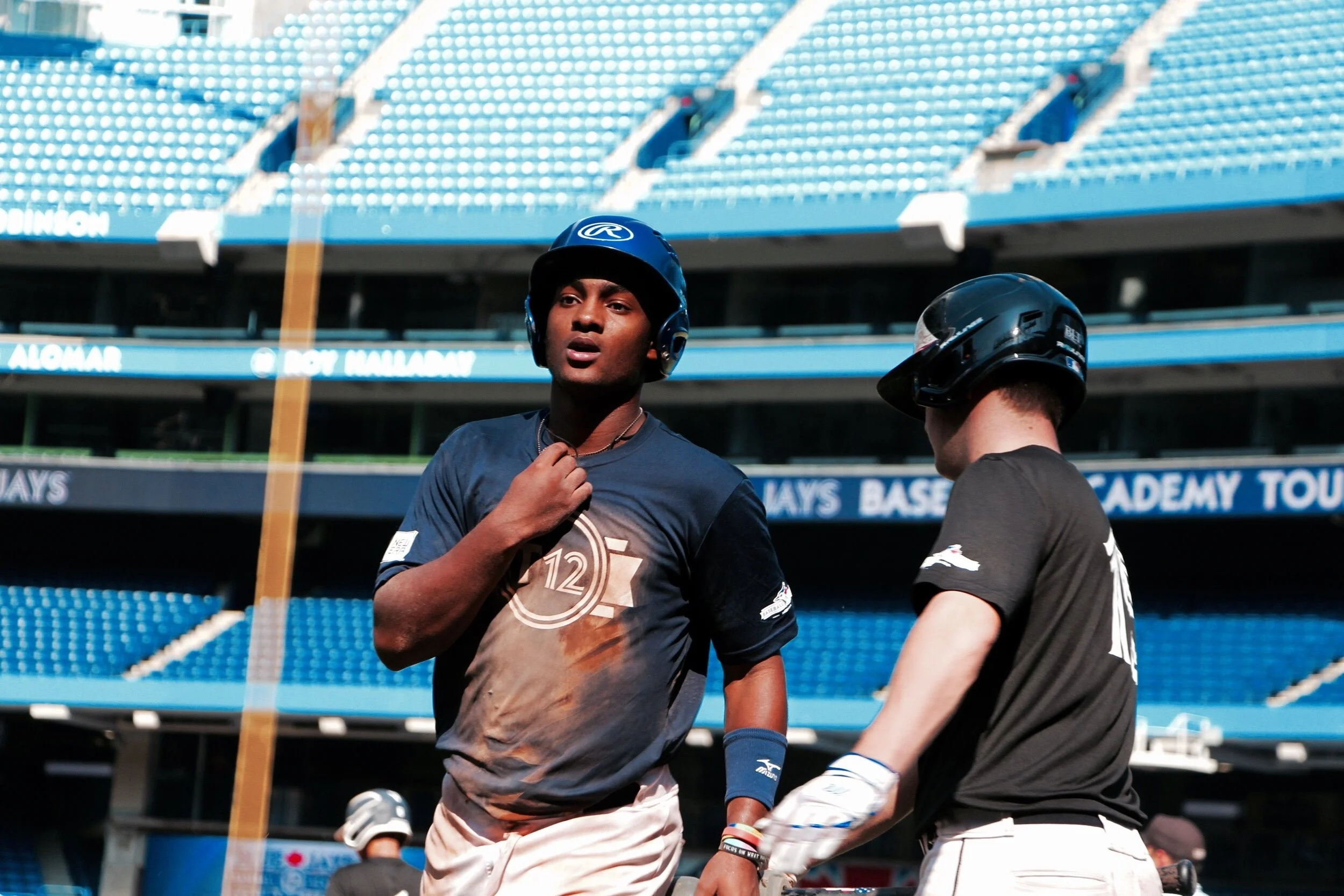 Ontario Terriers INF Elijha Hammill (Oakville, Ont.) continued to showcase his speed in Saturday’s T12 Prospects Game, swiping two more bases to bring his tournament total to nine. Photo: Tyler King.