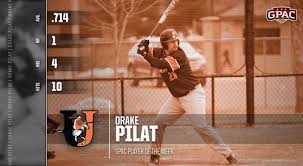 Former Winnipeg Wesmen INF Drake Pilat (Winnipeg, Man.) batted .358 for the Jamestown Jimmies.