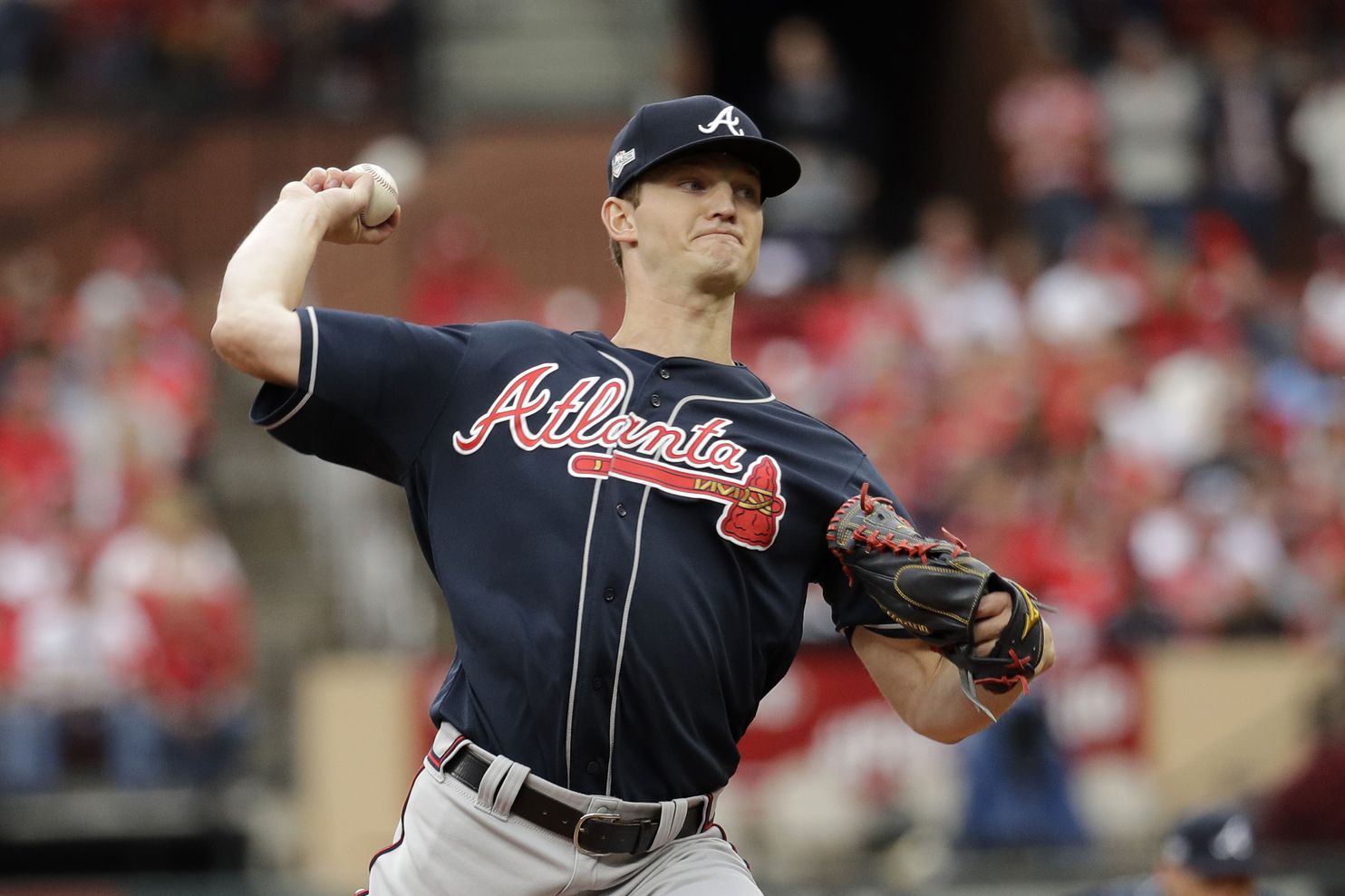 RHP Mike Soroka pitched seven innings allowing two hits and one run in Game 3 of the National League Division Series.