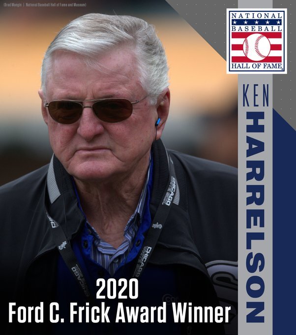 Harrelson named Hall's 2020 Ford C. Frick Award winner