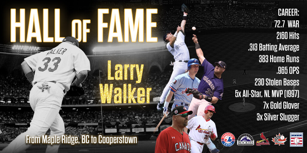 Baseball Canada congratulates Walker on Hall nod
