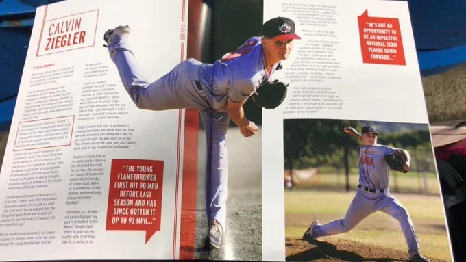 RHP Calvin Ziegler, 2nd round (46th overall), Signed $910,000, New York ...