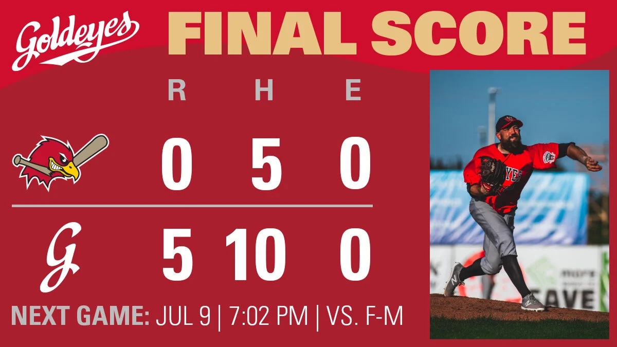 Darvill knocks in two to help Goldeyes blank RedHawks