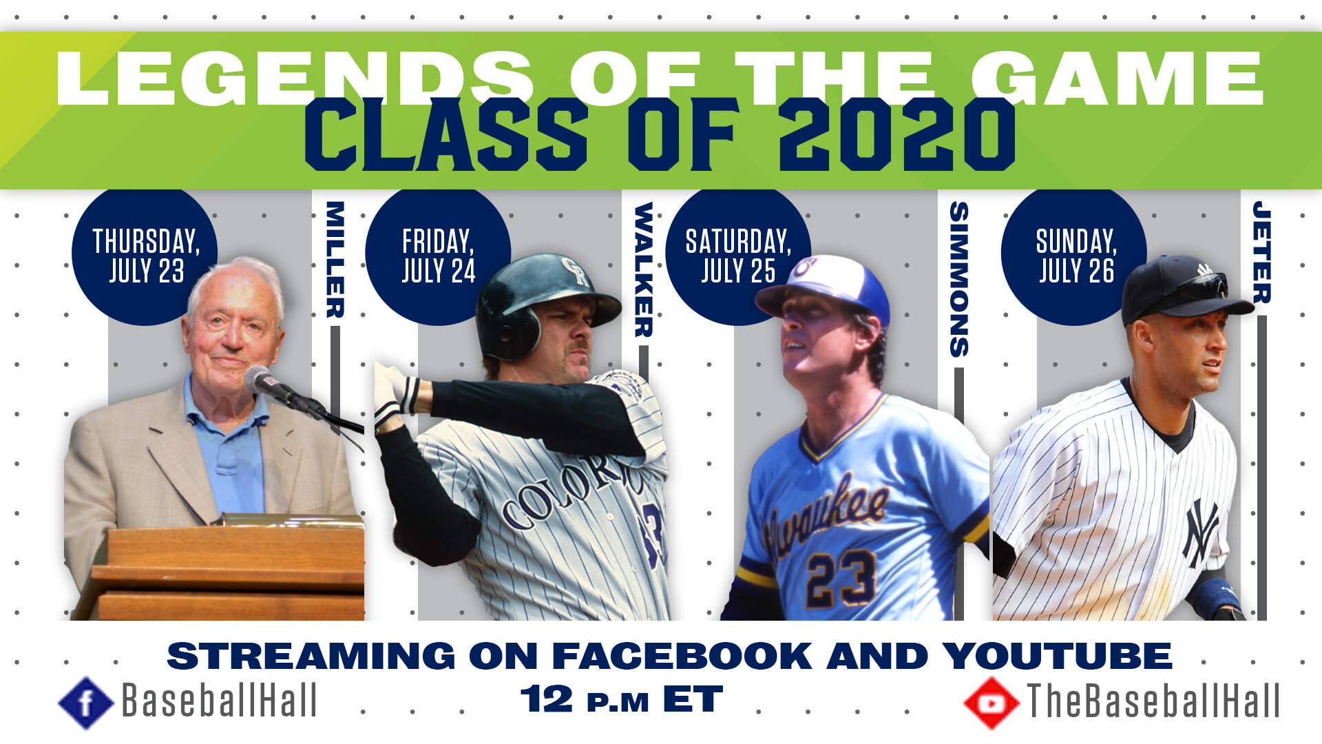 Walker, Jenkins to appear on Hall's Facebook Live series