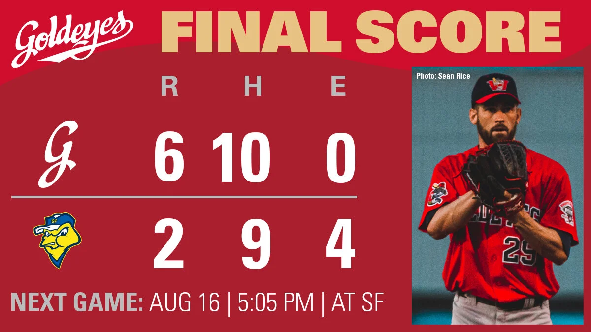 Darvill, Wood drive in runs in Goldeyes' win