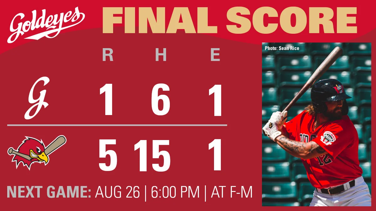 Darvill starts triple play in Goldeyes' loss