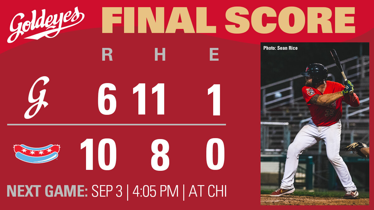 Darvill has two hits in Goldeyes' loss to Dogs