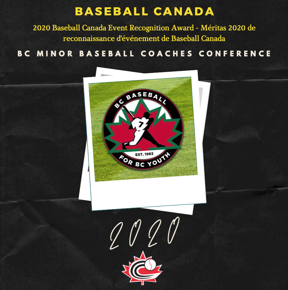 BC Minor Baseball Coaches Conference receives Baseball Canada Event Recognition Award
