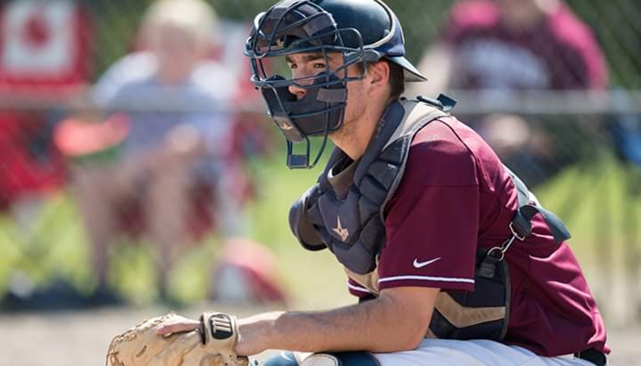 Catcher Jeremie Veilleux (Oakville, Ont.) has signed with the Intercounty Baseball League’s Hamilton Cardinals. Photo: Hamilton Cardinals