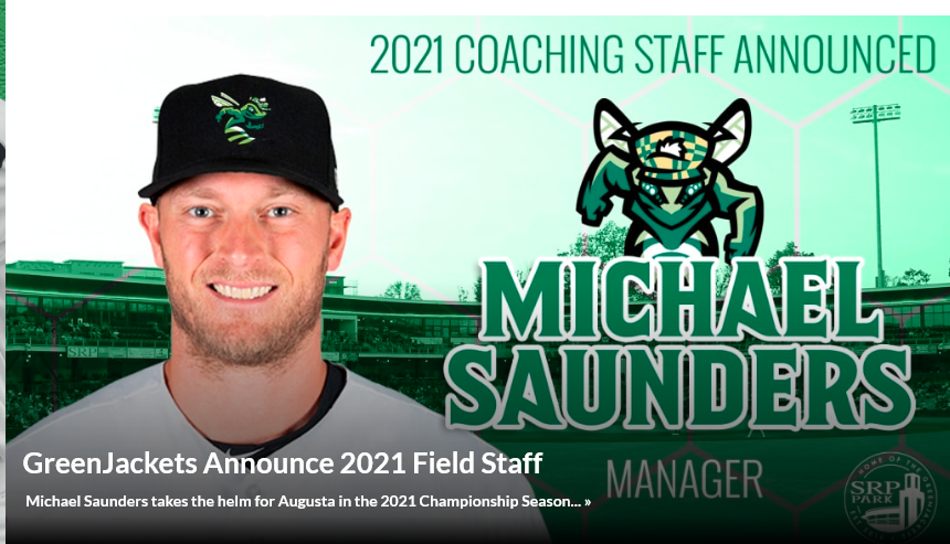 Saunders named manager of Braves' Augusta GreenJackets