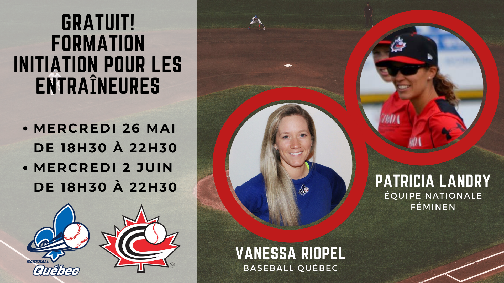 Landry and Riopel to deliver free Initiation Coach Clinics for women