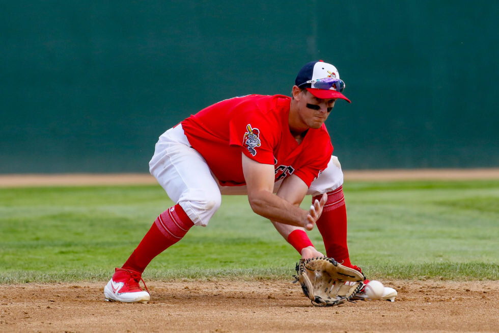 Wes Darvill (Langley, B.C.) had a hit and an RBI to help the Vancouver Canadians to a 14-8 win over the Kansas City Monarchs on Friday. Photo: Winnipeg Goldeyes (file photo)