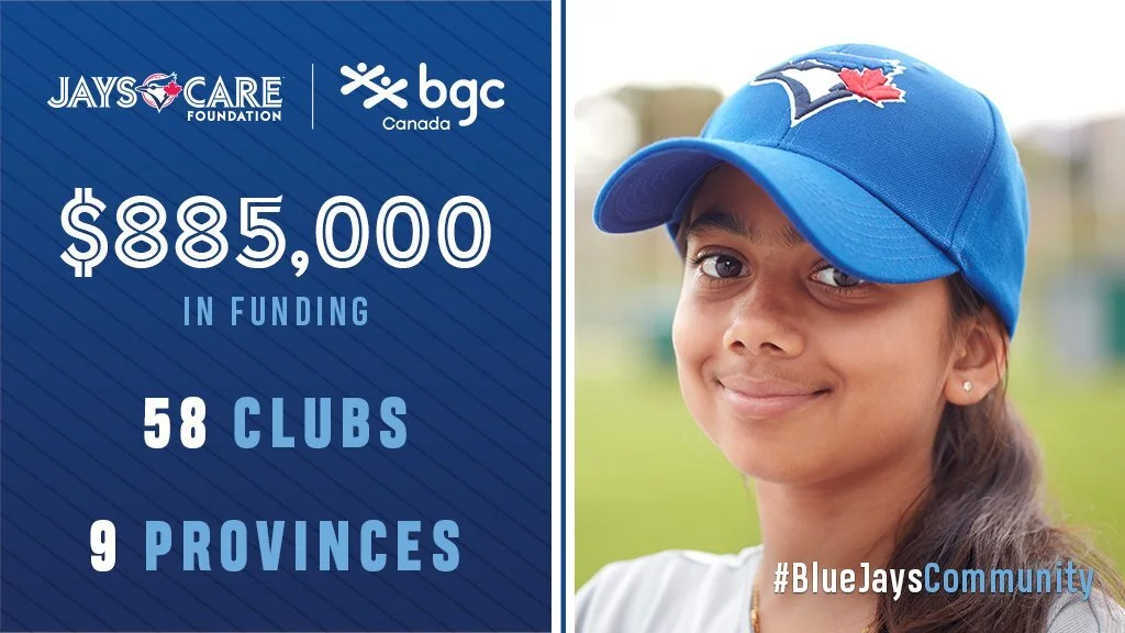 Jays Care announces $885,000 in funding for Rookie Level at BGC Clubs 