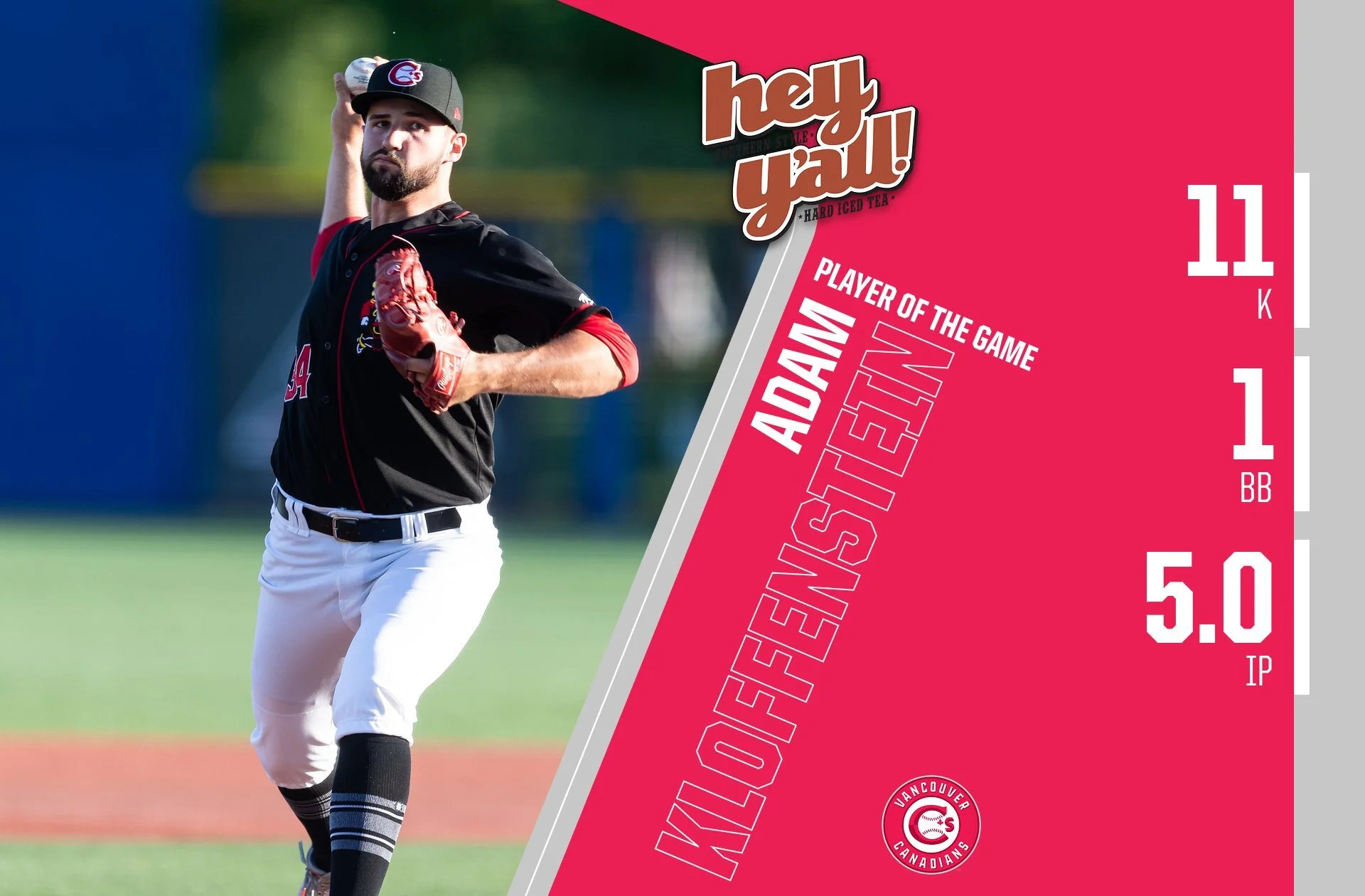 Kloffenstein strikes out 11 in Canadians' loss