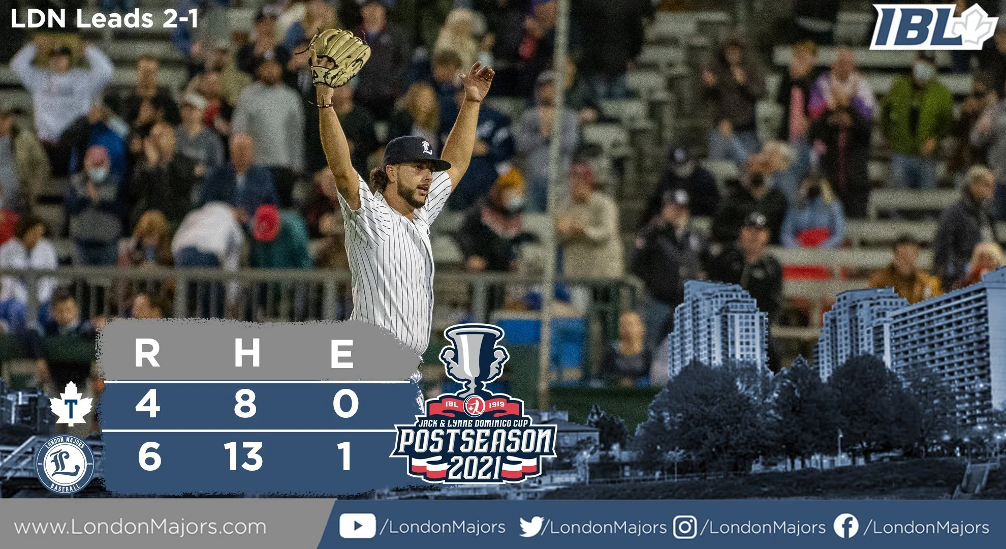 London Majors one win from IBL title