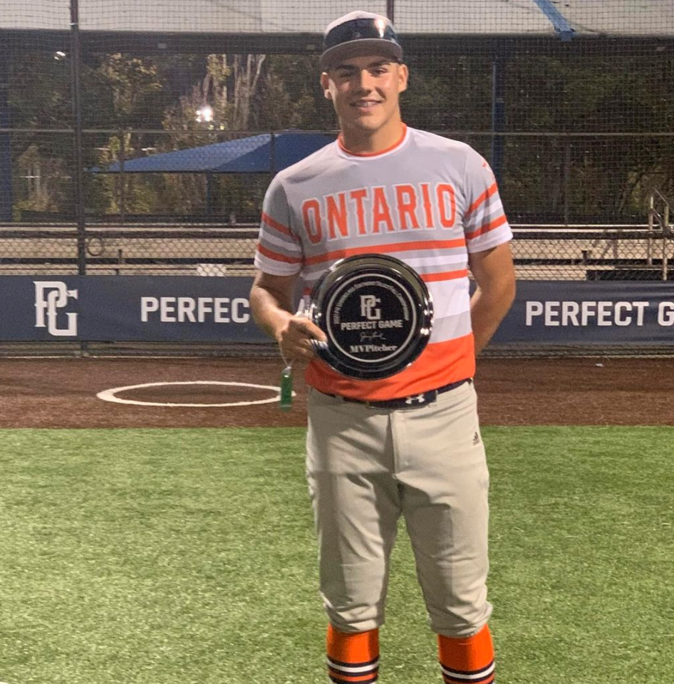 Caietta most valuable pitcher as Team Ontario Astros wins PG Southeast