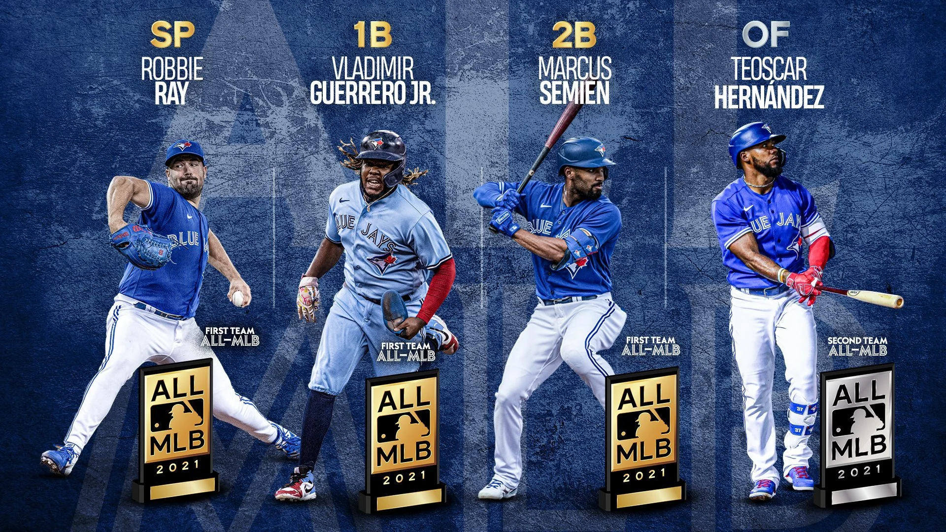 Three Blue Jays selected to All-MLB First Team
