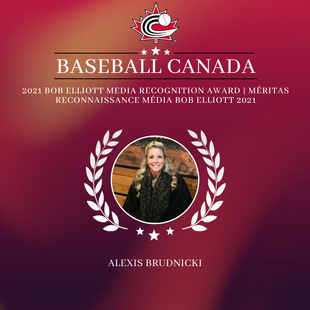 Alexis Brudnicki named winner of Baseball Canada's Media Recognition Award 