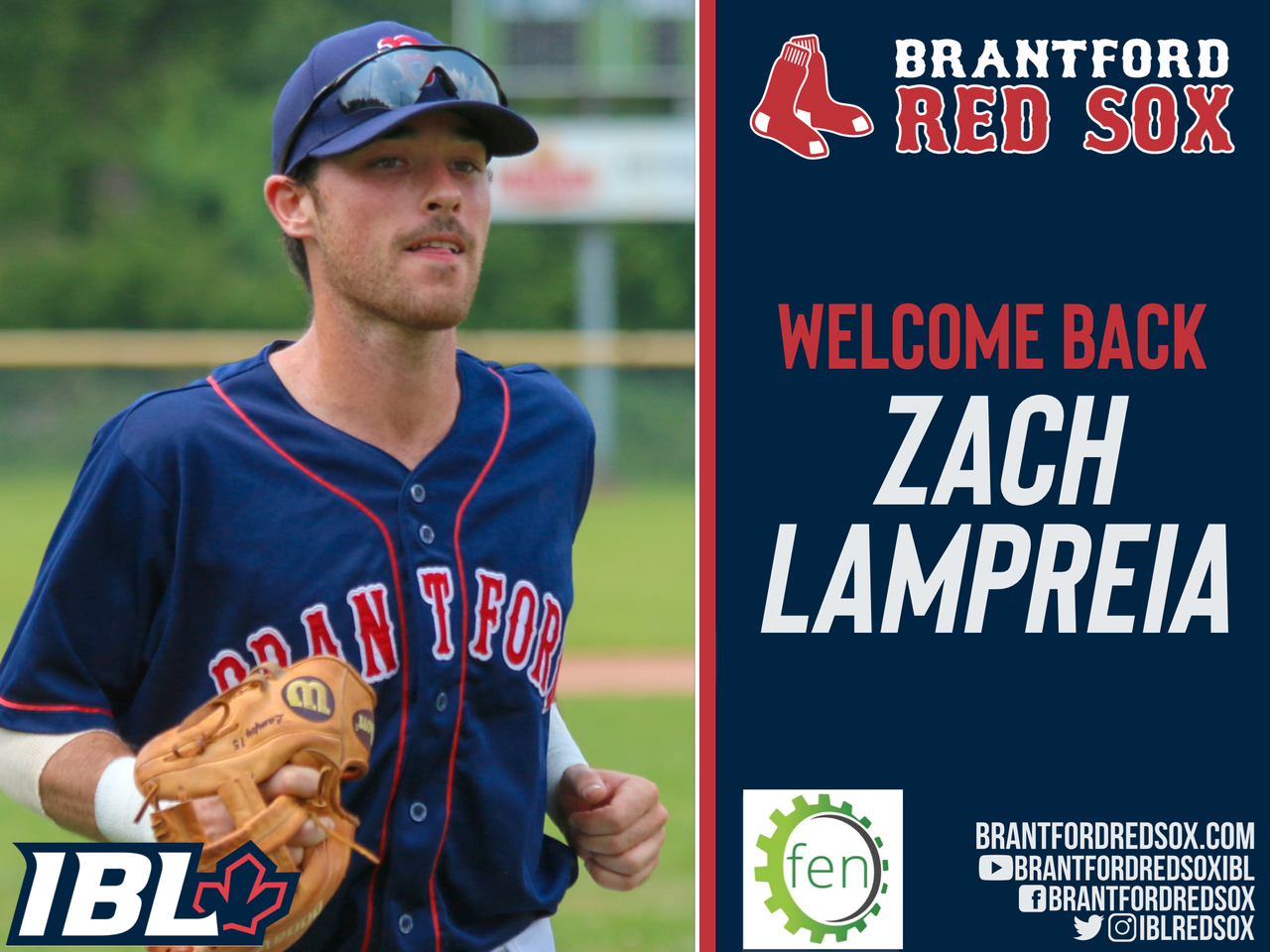 IBL's Brantford Red Sox re-sign Lampreia