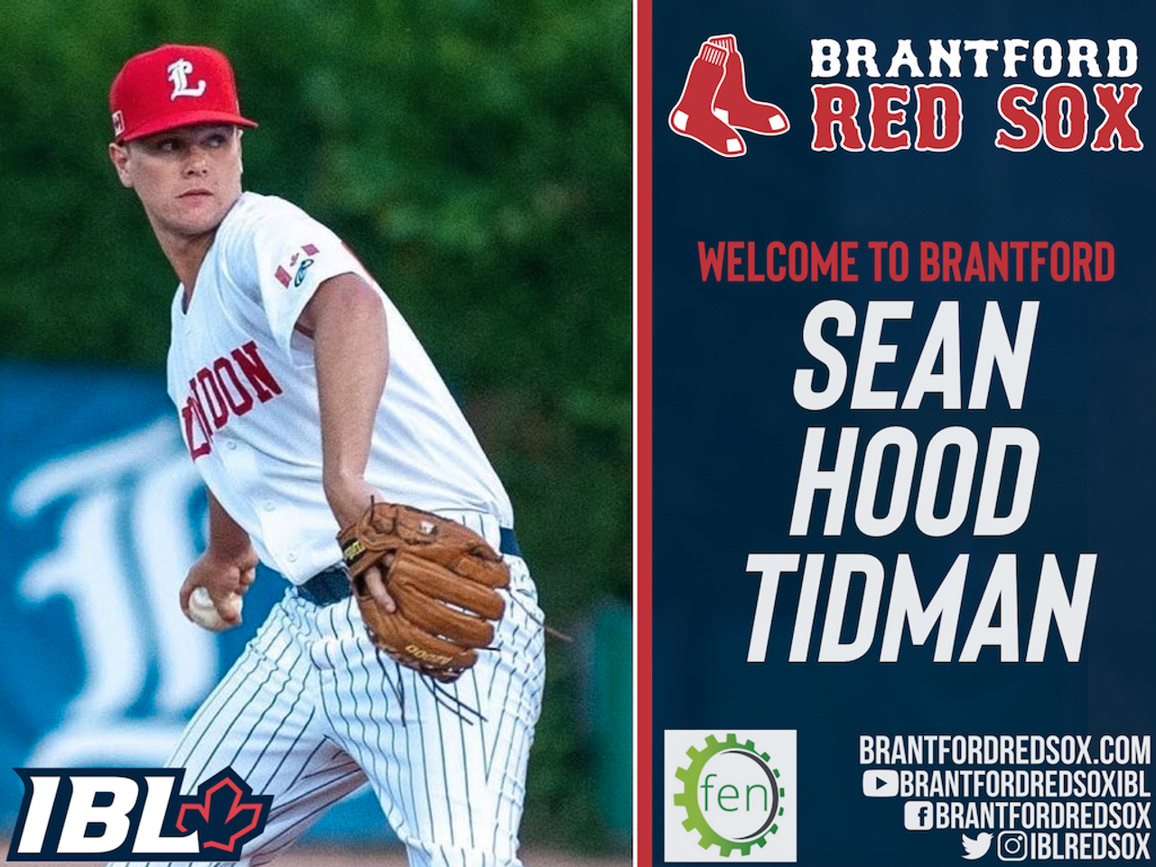 IBL's Brantford Red Sox sign Hood Tidman