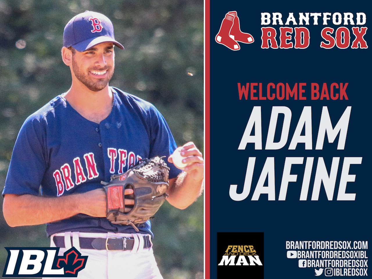 IBL's Brantford Red Sox re-sign Jafine