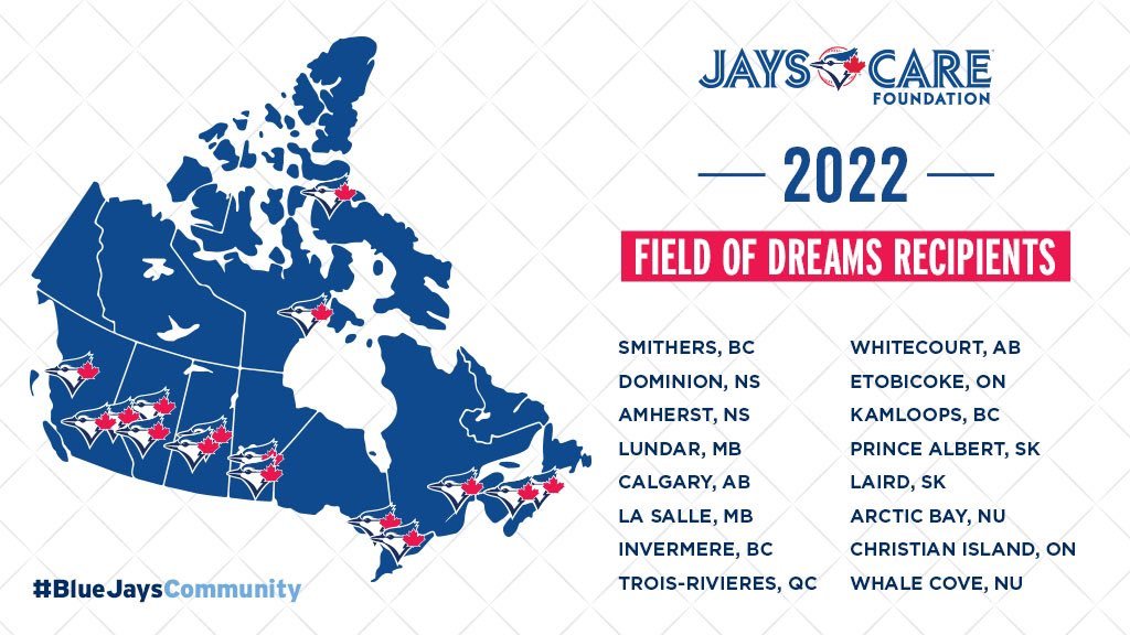 Jays Care invests more than $1.2 million in diamonds across Canada