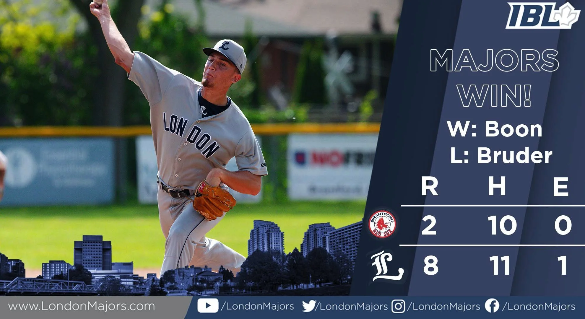 Boon improves to 3-0 in London Majors' win