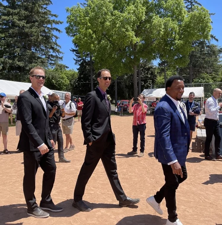 Francis celebrates Canadian ball hall induction with proud family