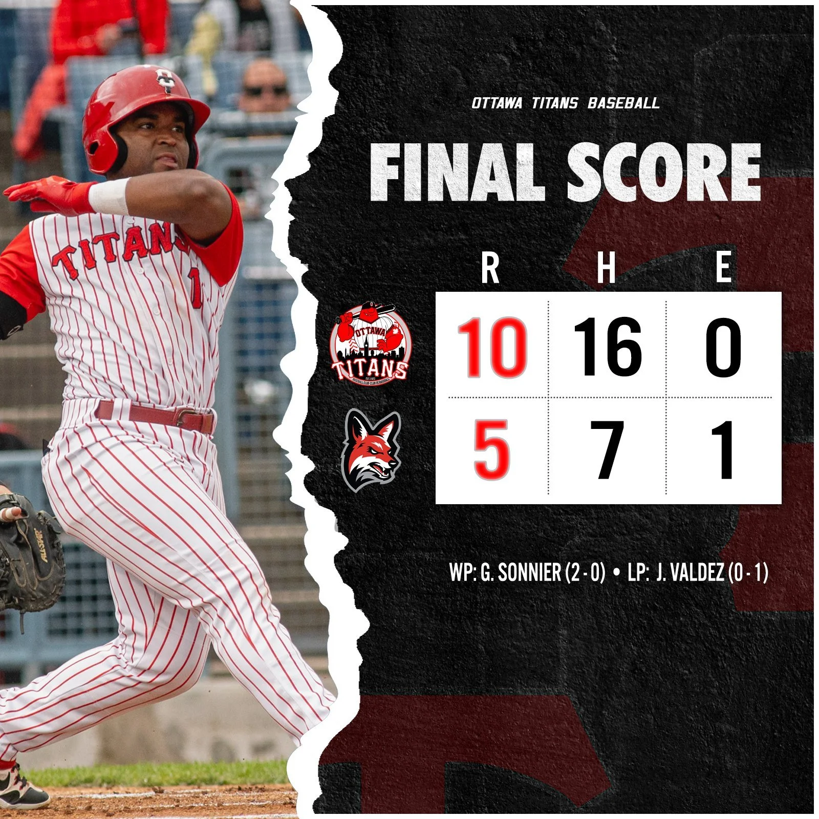 Urbaez belts three HRs to lead Titans to win