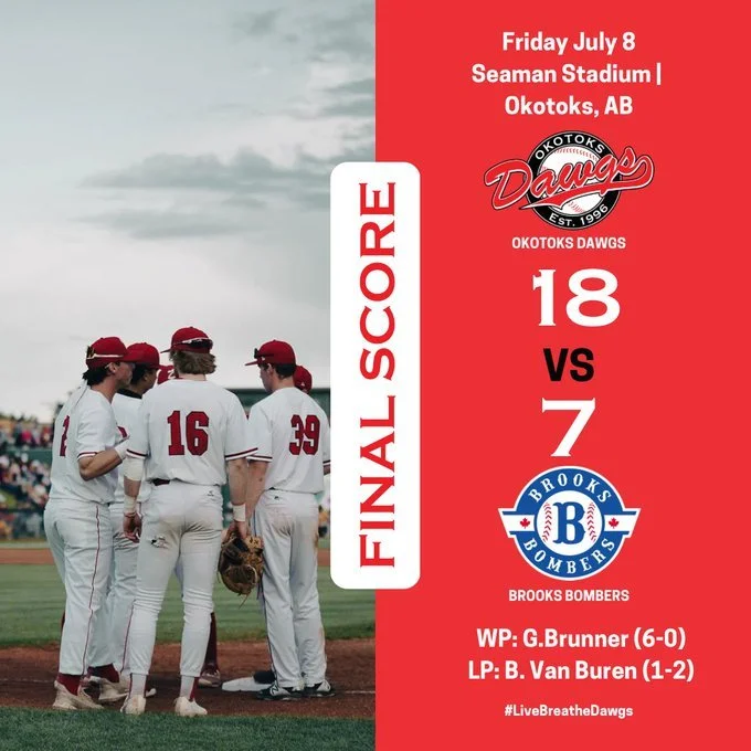 Brunner, Pearce help lead Dawgs to 18-7 win over Bombers