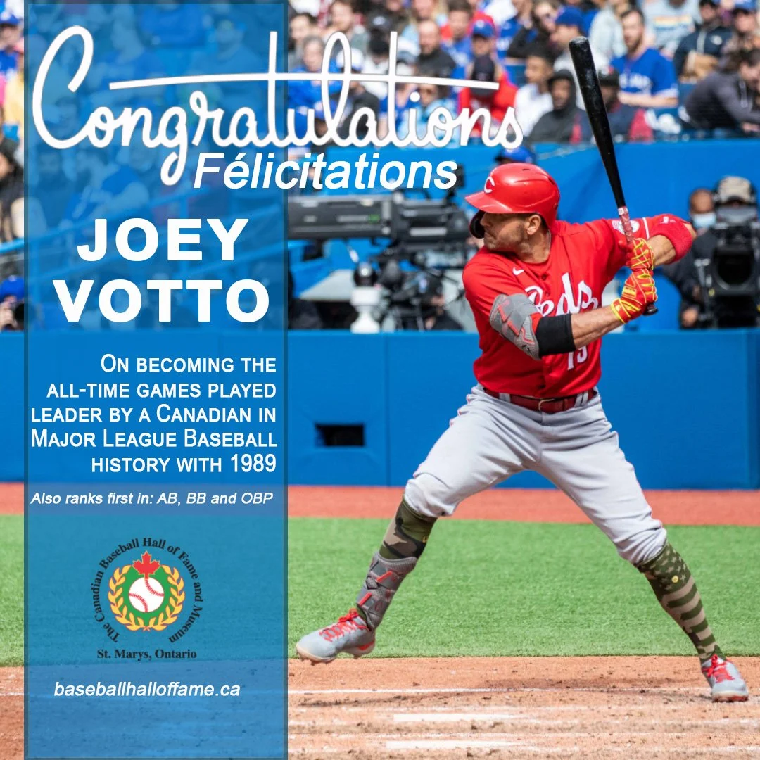 Votto set to break Walker’s record for most MLB games played by a Canadian