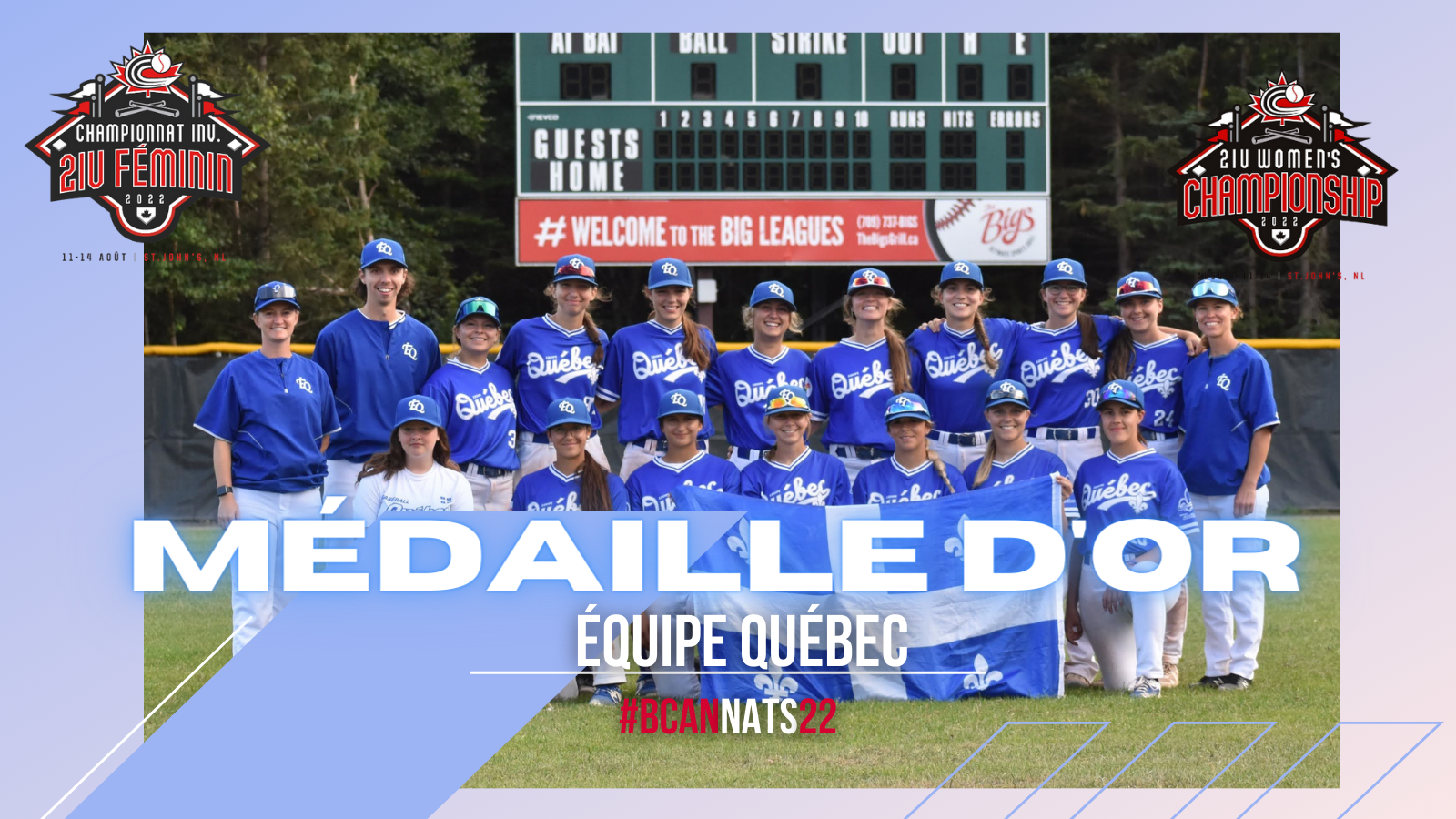 Québec is golden at 21U Women's invitational championship