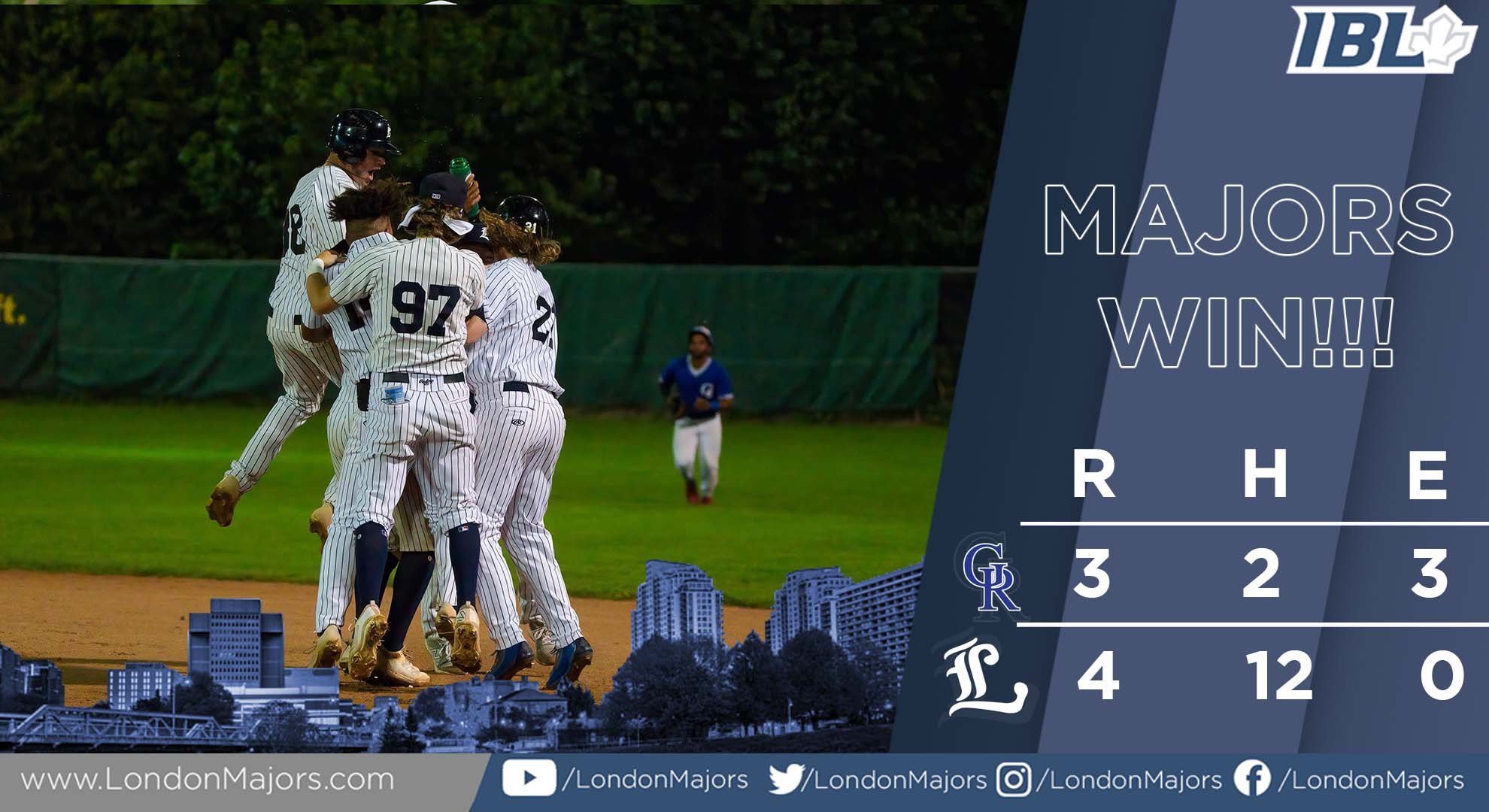 London Majors clinch IBL pennant with walk-off win