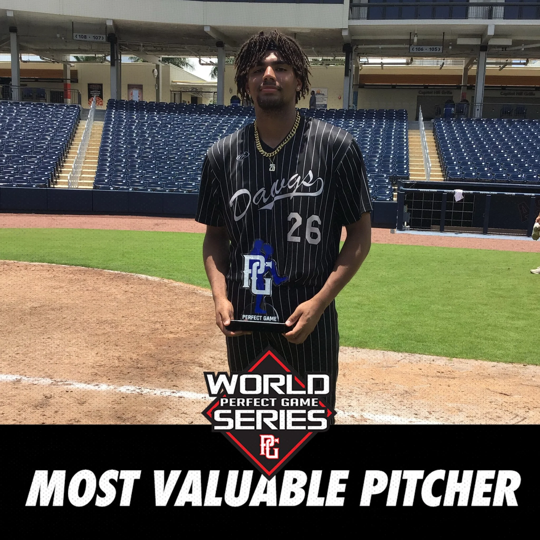 Chadwick opening eyes on mound, just like big league father