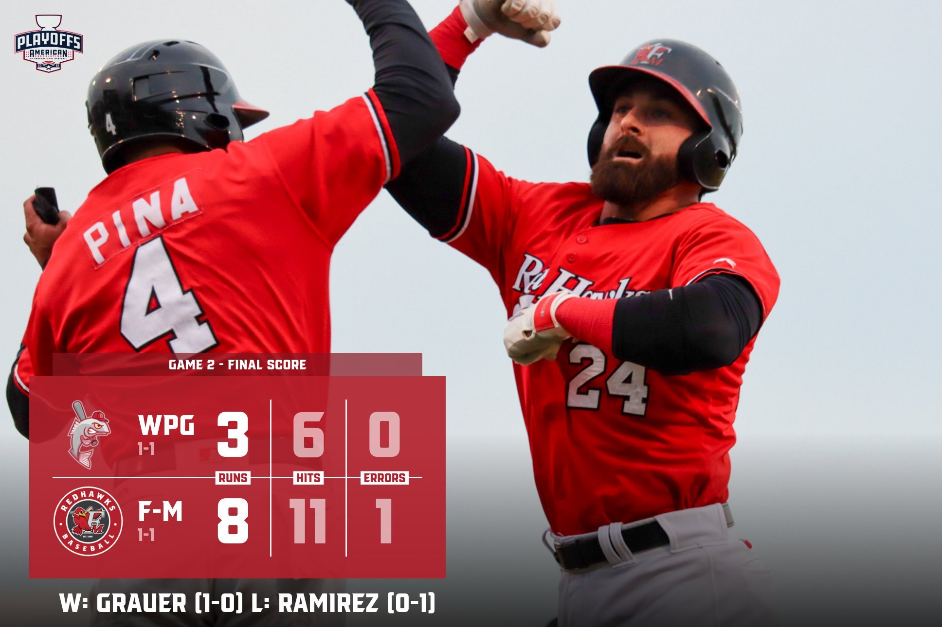 Crouse homers, Goldeyes lose to Hawks to set up deciding game