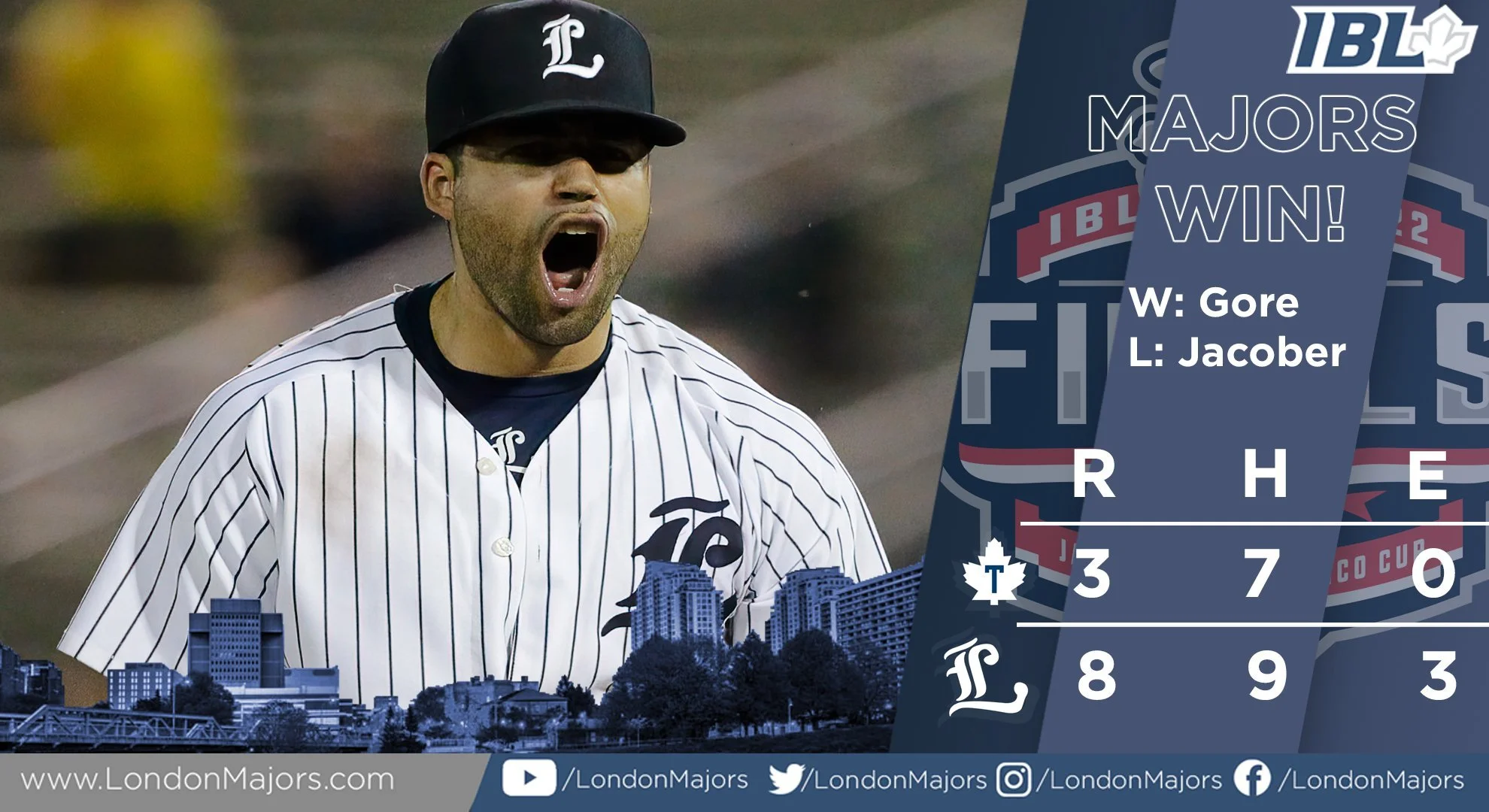 Seven-run sixth moves London Majors to within win of IBL title