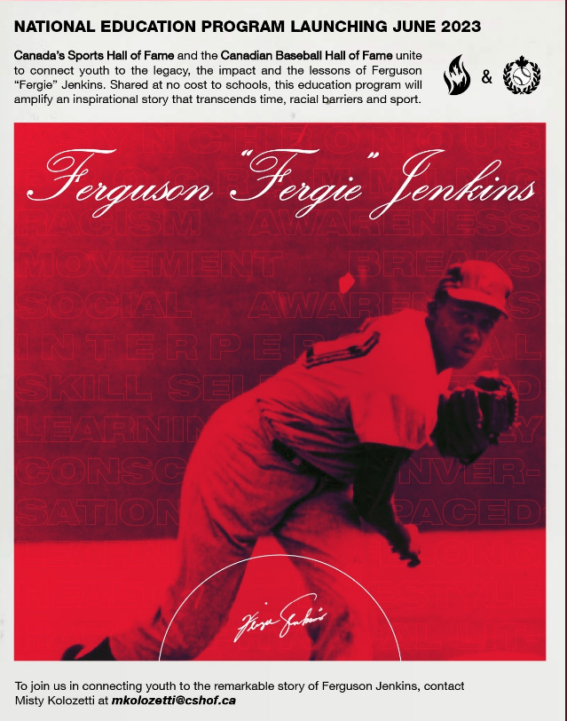 Remarkable story of Ferguson “Fergie” Jenkins to inspire youth across Canada