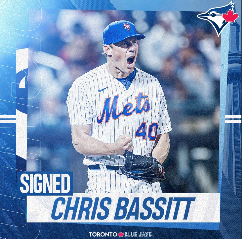 Blue Jays officially sign Bassitt