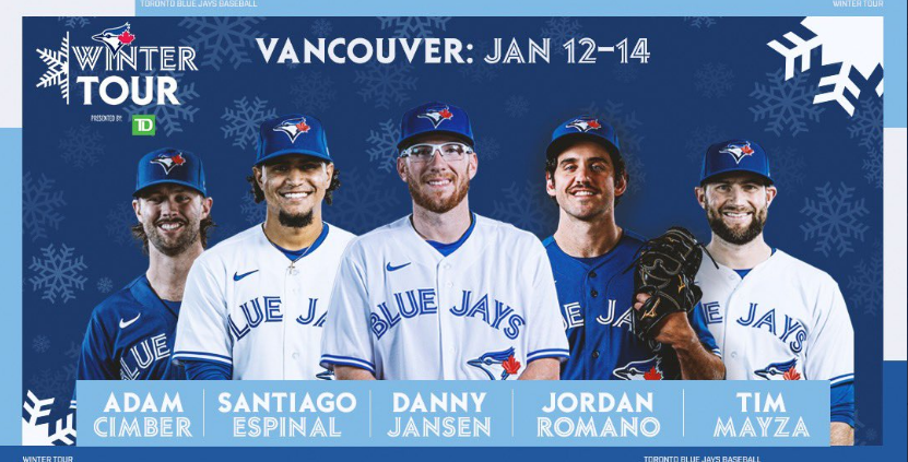 Blue Jays Winter Tour to stop in Vancouver