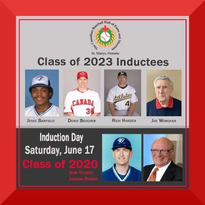 Barfield, Boucher, Harden, Wiwchar to be inducted into Canadian ball hall