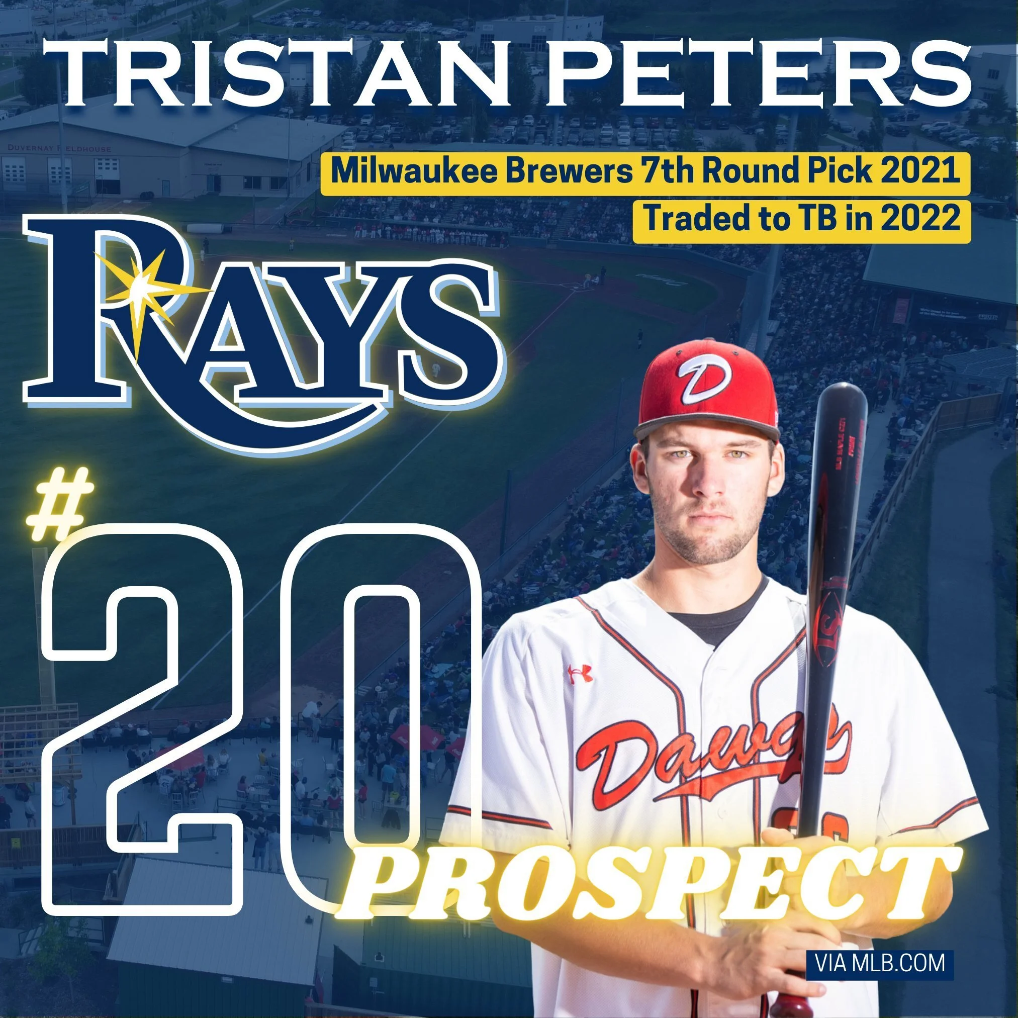Tristan Peters invited to Rays' MLB camp