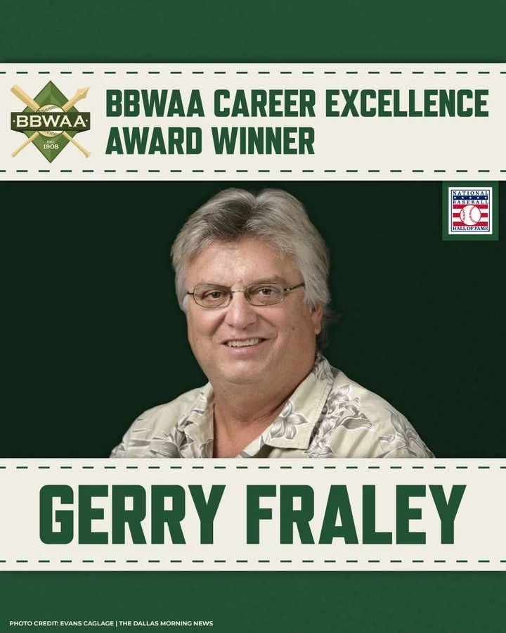 Gerry Fraley wins BBWAA Career Excellence award 
