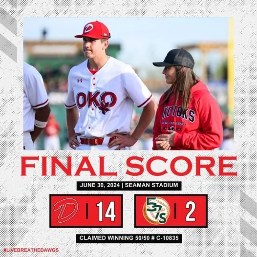 Dawgs beat 57s 14-2