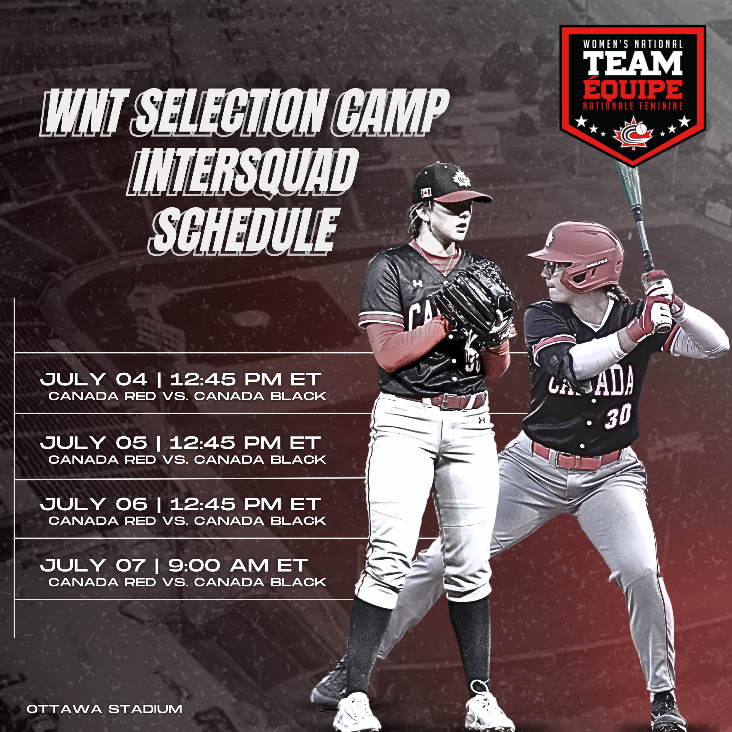 Women's National Team Selection Camp begins in Ottawa