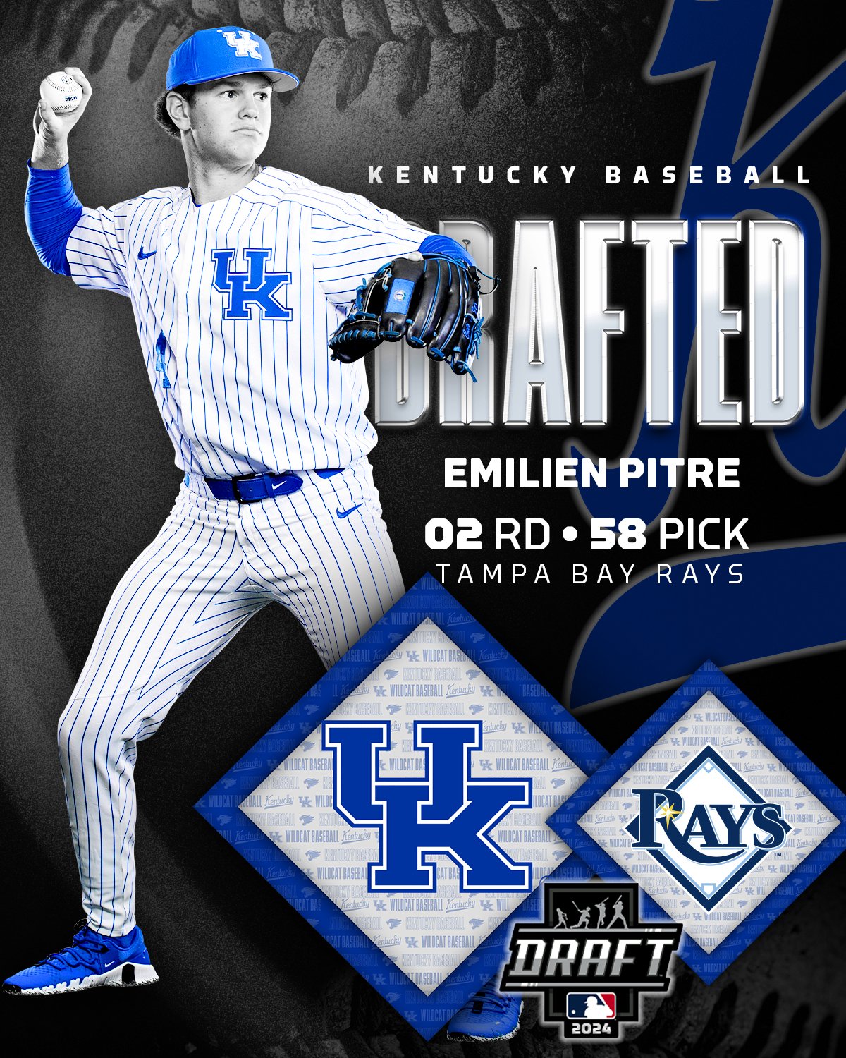 Pitre selected in second round of MLB draft