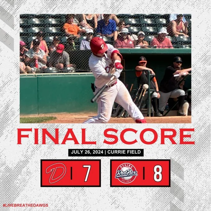 Dawgs edged 8-7 by Red Sox
