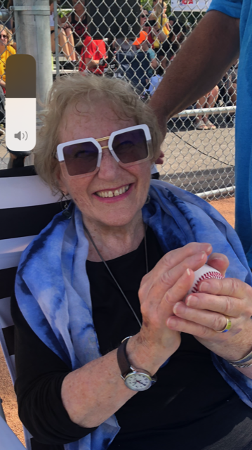Kennedy: Opening  pitch duties to Mrs. Goose (Ruth) Pester at Little League final