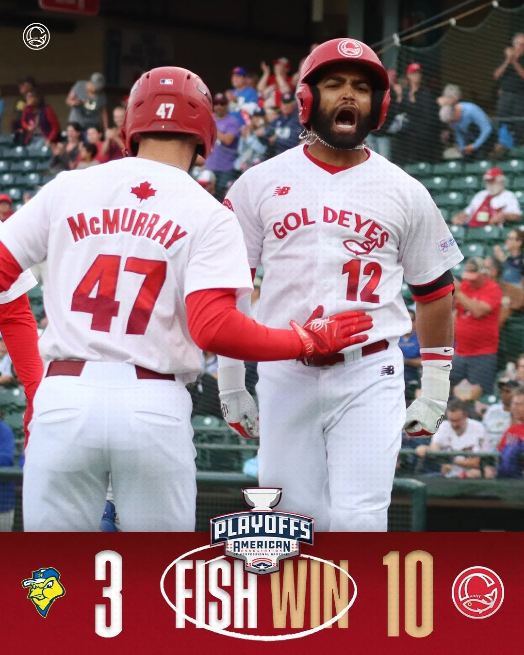 Goldeyes advance to face RedHawks in second round