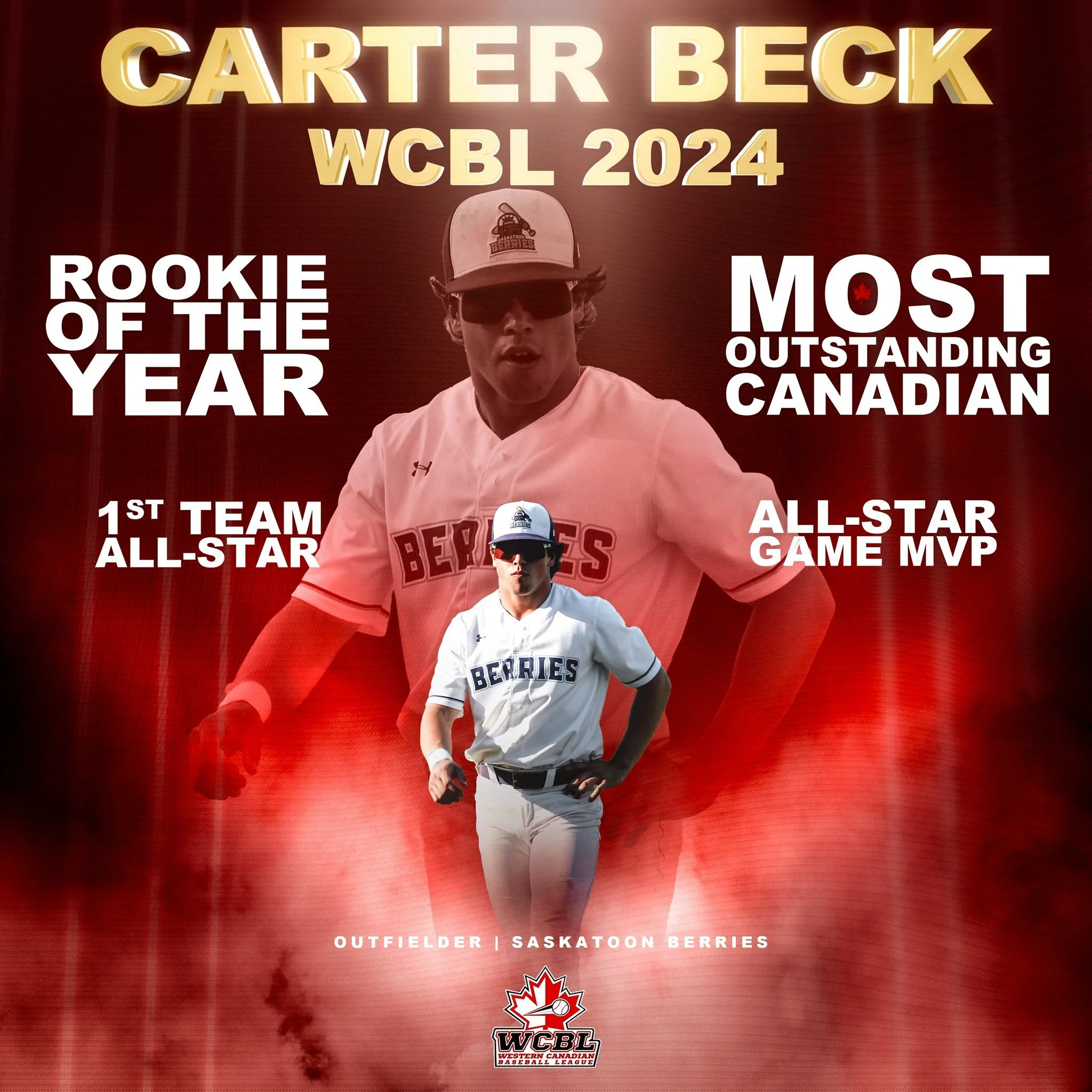 Beck wins WCBL's Rookie of the Year and Most Outstanding Canadian awards